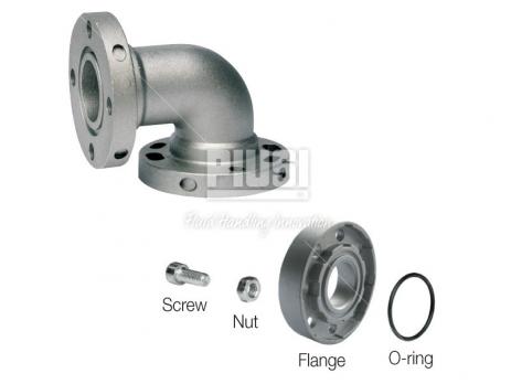 Flanged elbow